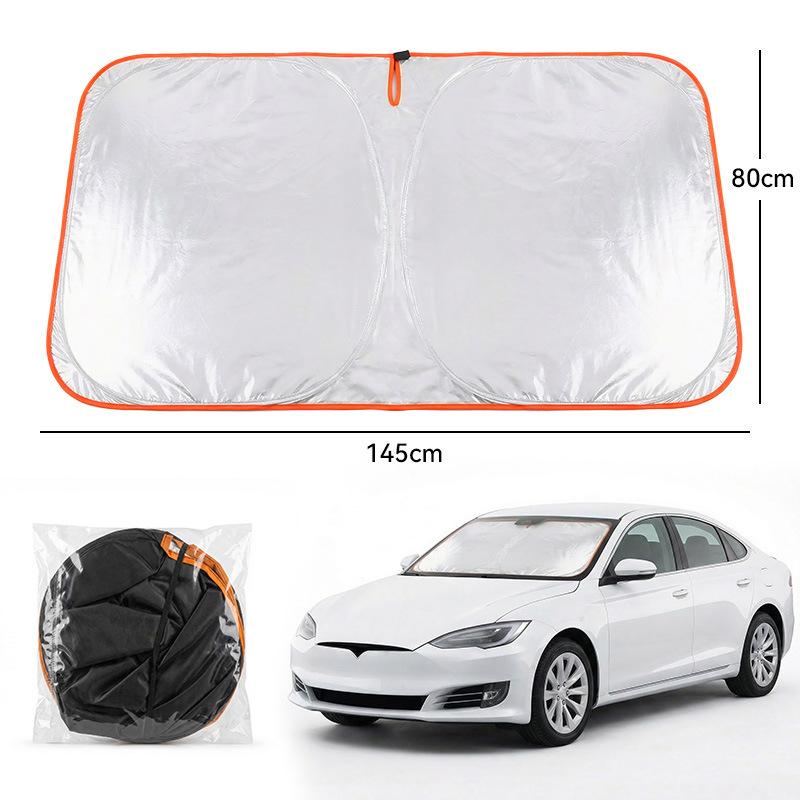Universal Car Interior Sun Visor Front Windshield Sunshade Foldable Reflective UV Protector 145x80cm