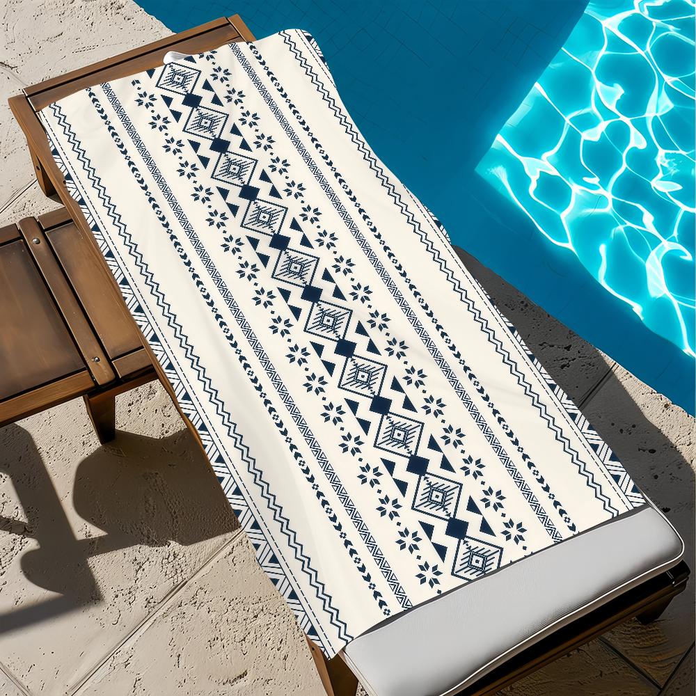 bohemian Geometric Modern Ethnic Style Towel Beach Towel Quick Dry Soft Pool Towels Gift for Travel Gym Shower Camping sports