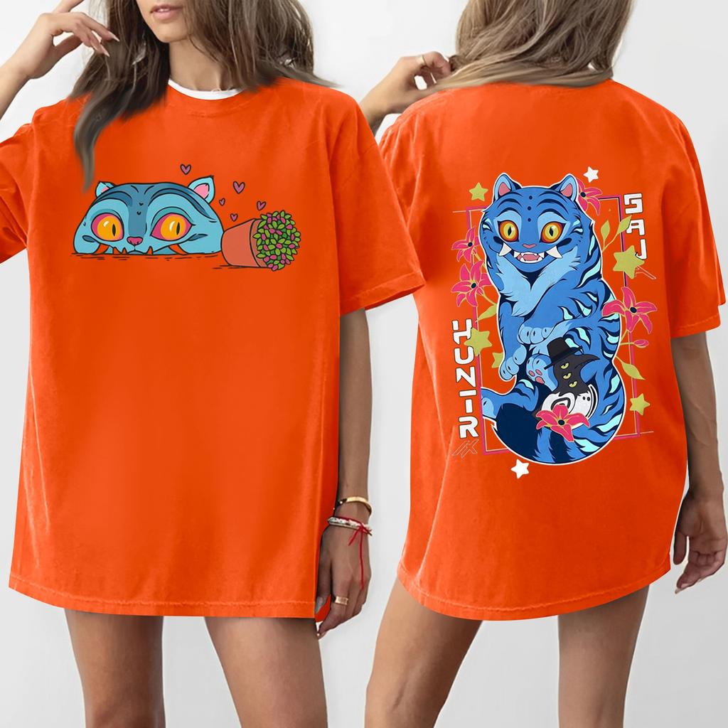 Women's Round Neck Printed Short-sleeved T-shirt Top