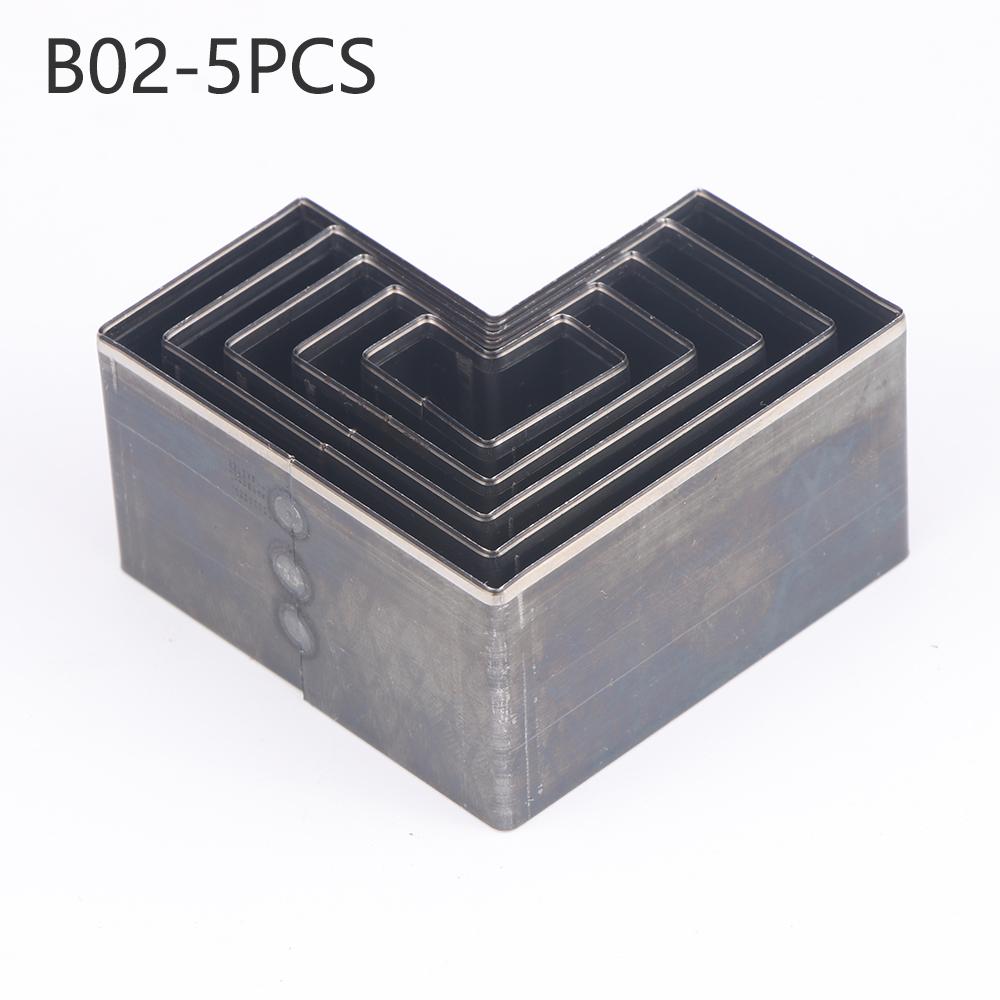 

5pc Leather Crafting Cutting Mould Set, Heart,Stars,Rhombus Shape Cutters, Durable Punching Die Tools, Professional Stencil Mold