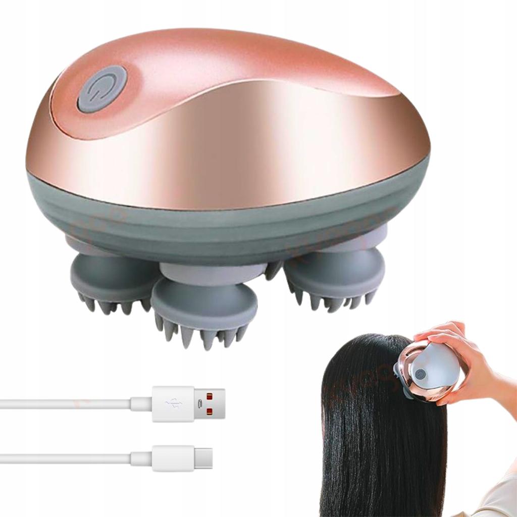 Electric Portable Scalp Hair Massager With 3 Speeds, Silent Usb