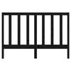 VidaXL Headboard Black 126x4x100 Cm Solid Pine Wood 817684