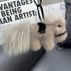15cm Mink Fur Keychain Soft Cute Little White Horse Keychain Fur For Bag Key Fashion Plush Doll Fur Car Keychain Ornament