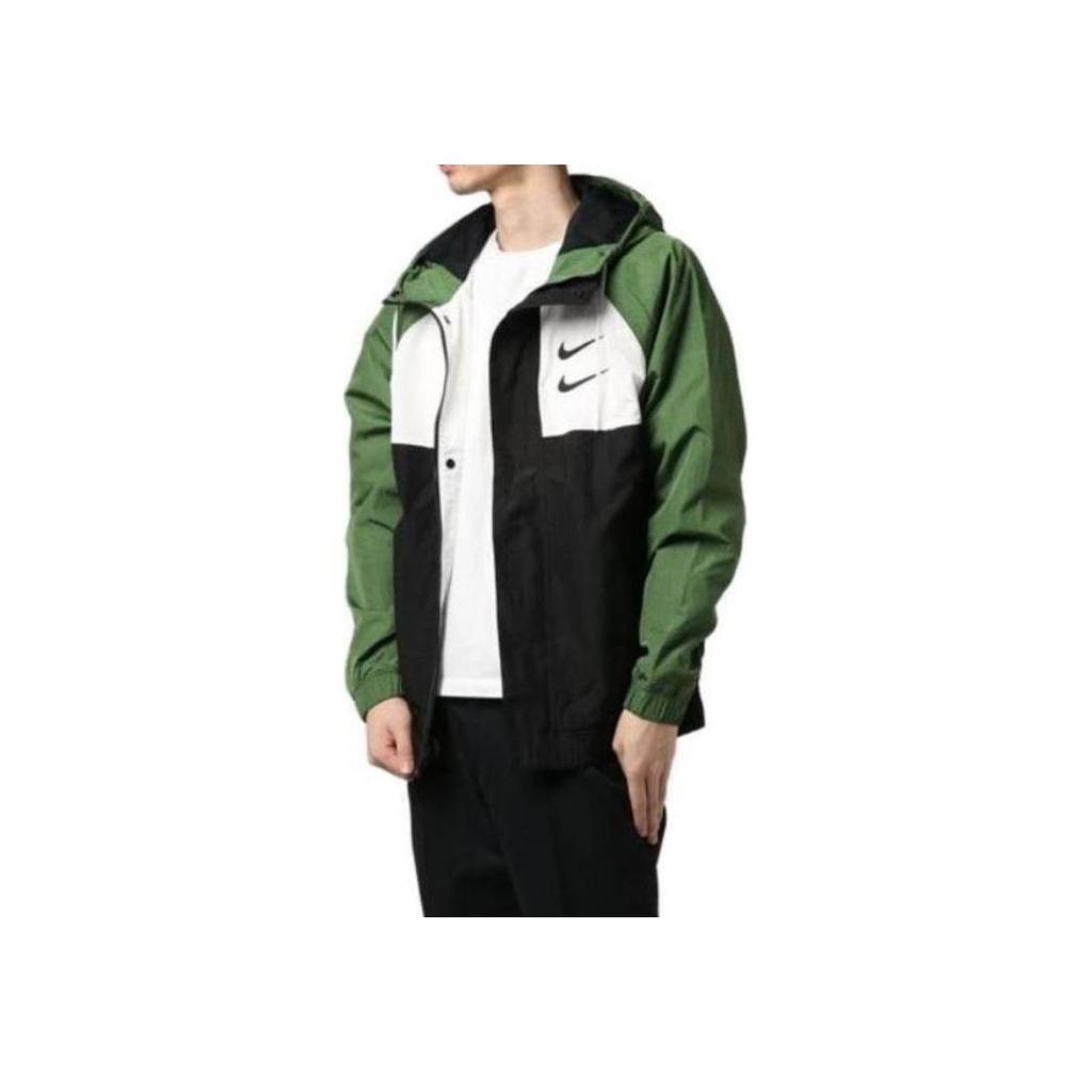 Nike Sportswear Swoosh Double Hook Windproof Jacket Men Outerwear Green CJ4889-010