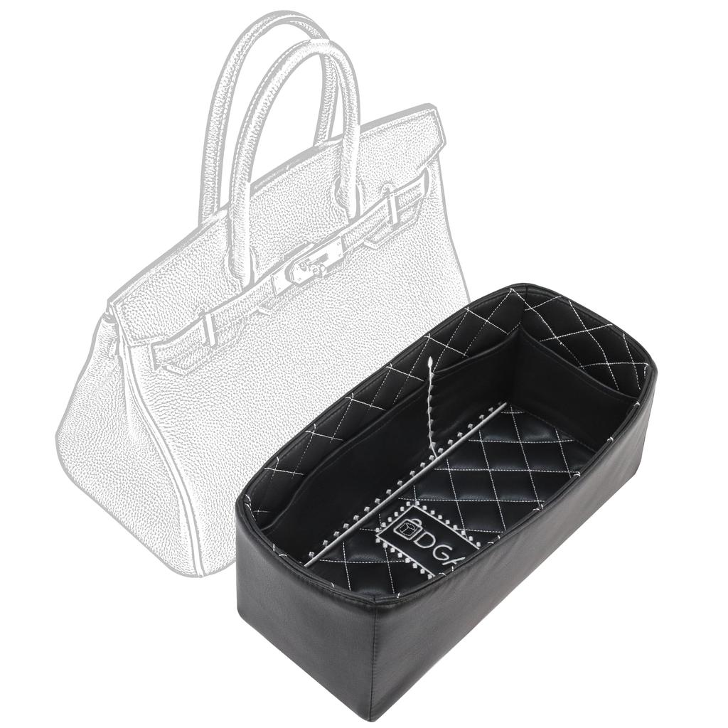 DGAZ Birkin Bag Organizer, Premium Leather Bag-in-Bag, Inner Bag, Waterproof, Lightweight, Multifunctional Pockets, Storage Bag, Shape-Retaining,