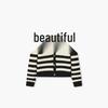 EICHITOO Women's Classic Striped V-Neck Knit Top