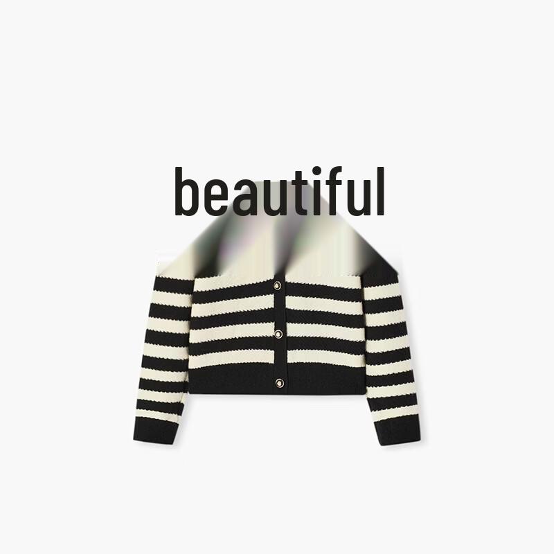 EICHITOO Women's Classic Striped V-Neck Knit Top
