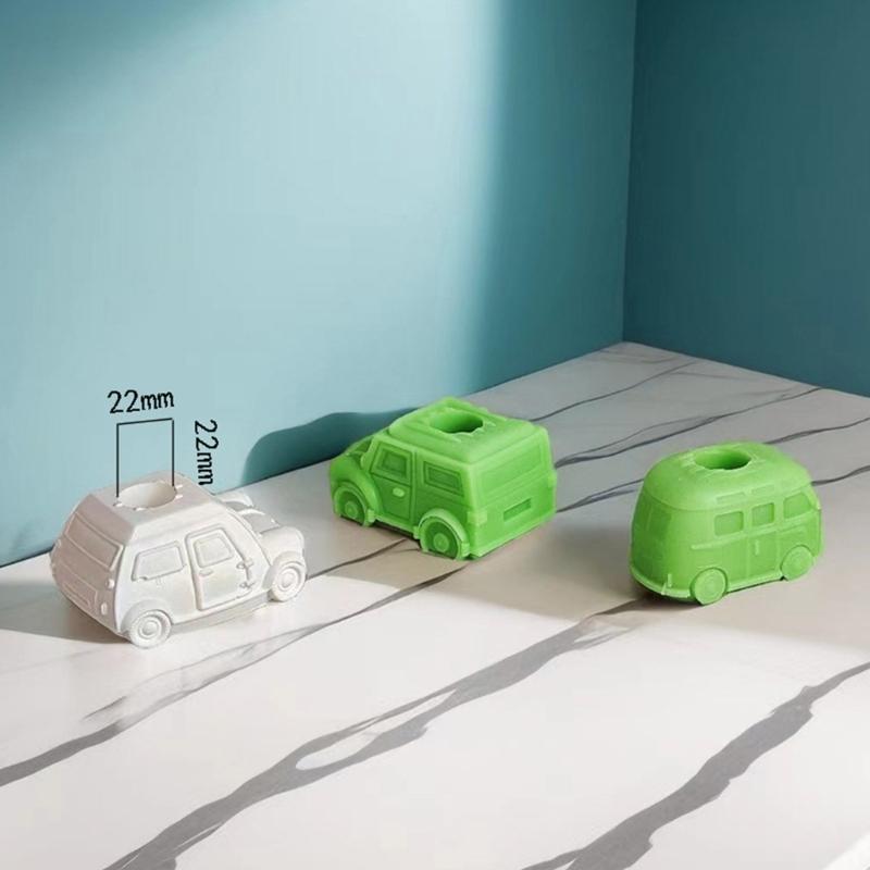Car Candle Holder Silicone Mold Candlestick Resin Molds DIY Casting Mould for Candle Stand Base Table Home Decorations
