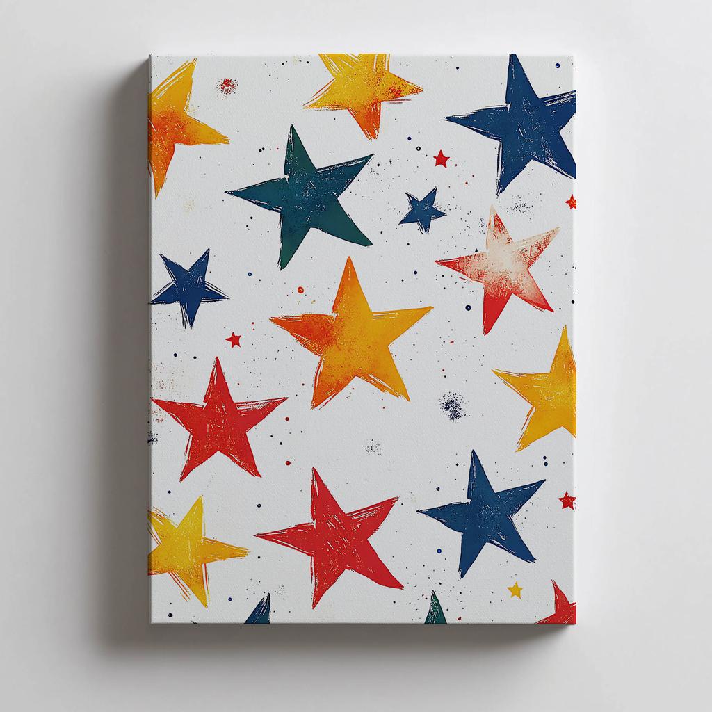 Happy Stars Poster Happy Stars Poster, 70X100 Cm, Frameless, Matte Paper 230 Gsm
