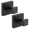 2 Pcs Wall Hooks Towel Hooks Black Made of 304 Stainless Steel Hooks Anti-rust Hooks Waterproof