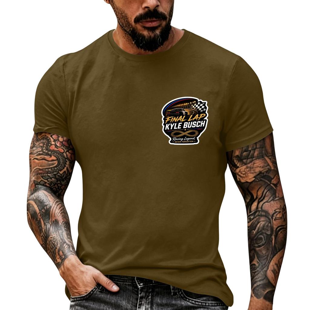 Men's Short Sleeve T Shirt Nascar Racing Inspired Graphic Tee Casual Summer Top Vintage Motorsport Enthusiast Shirt