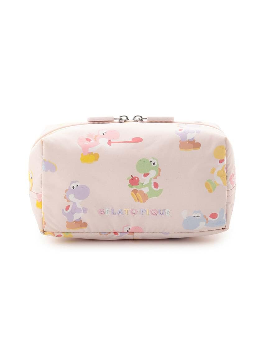 

Toad Yoshi print pouch PWGB252623 PNK [Gelato Pique] [Nintendo] & all-over (Yoshi)