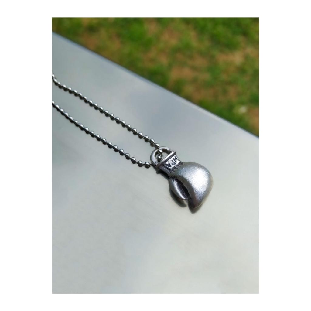Unisex Silver Color Boxing Glove Necklace