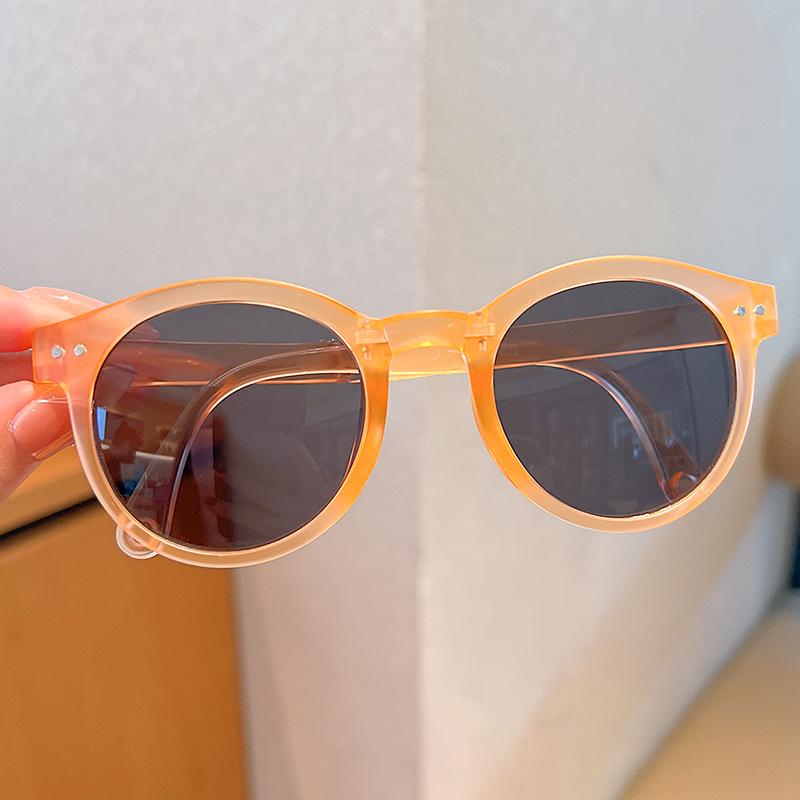 Children's Colored Sunglasses  Foldable Round Frame Sun Glasses Boys And Girls UV400 Ultraviolet Eyepiece For Ages 2-8 Years Kid