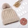 50 Pezzi Pompon Bottoni Fai da Te Acrilico Rimovibile Porta Pompon per Cappelli Lavorati a Maglia Berretti Toque Decorazioni