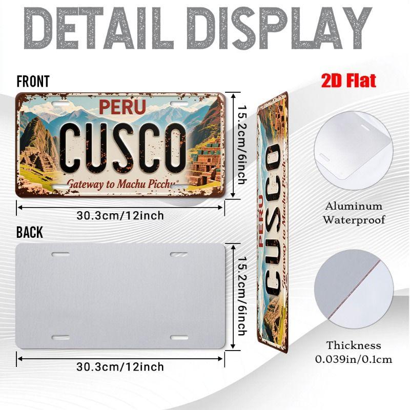 Urban City Theme Metal Tin Sign for Bar Garage Interior