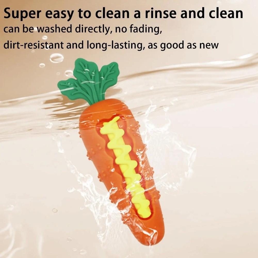 Interactive Carrot Sound Chewing Toy Bite-resistance Dog Sound Squeaky Toy  Slow Feeder