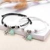 Set da 2 Pezzi Braccialetto in Corda Intrecciata Ragno Pipistrello Gotico Per Donne Uomini Cuore Magnetico Abbinato Braccialetti per Coppie Gioielli Regalo di Halloween