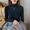 Perspective mesh primer women's spring and autumn high-end fashion temperament fungus edge lace primer women's long-sleeved slim fit