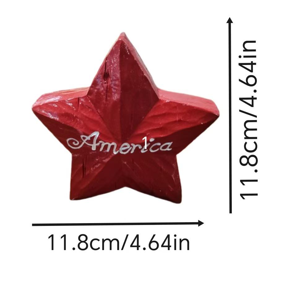 Retro Distressed Red Star American Home Decor Ornament красный