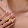 Collana Personalizzata con Lettere in Acciaio Inossidabile Placcato Oro 18K - Catena Clavicolare Fai-da-Te con Nome Personalizzato