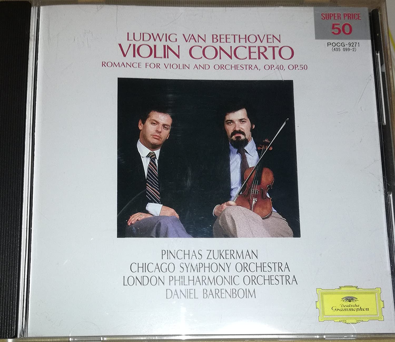 

CD PINCHAS ZUKERMAN - Violin Concerto in D major POCG9271 Japan ObiClassical Used