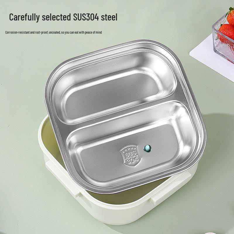 Korean Style 304 Stainless Steel Insulated Lunch Box for Men, Women, Students, and Office Workers