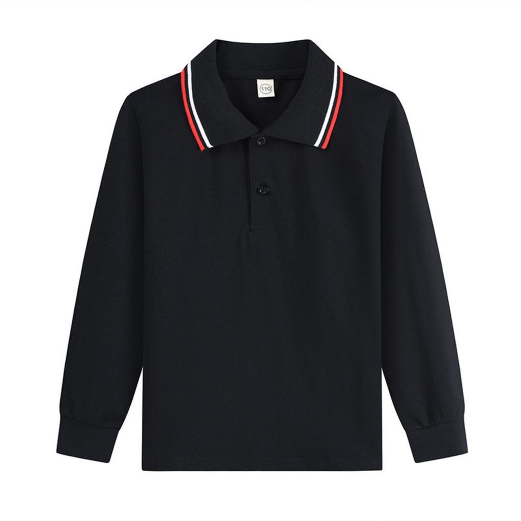 Children's Long Sleeve Cotton T-Shirt for School Everyday Wear -