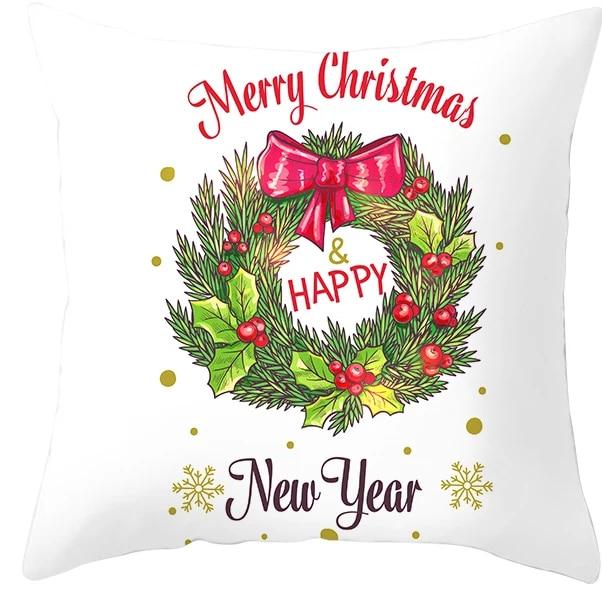 Santa Claus Socks, Elk Sheep, Christmas Tree Christmas, Christmas Decoration Pillow Sleeve Bedroom Sofa Restaurant Pillow Cover