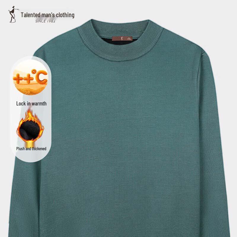 TRIES Men's Soft Fleece-Lined Knit Pullover