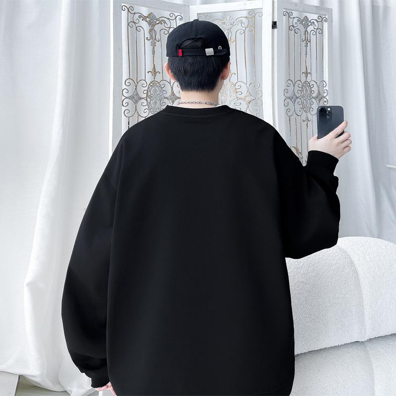 Fake Two-piece Sweater Men's Spring and Autumn New Round Neck Long-sleeved Teen Casual Jacket Loose Men's Top