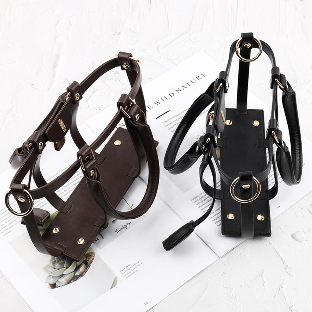 Hollow Tote Bag Messenger Bag Set with Shoulder Strap PU Encasement for Handbag Crossbody Shoulder Bag DIY Accessories