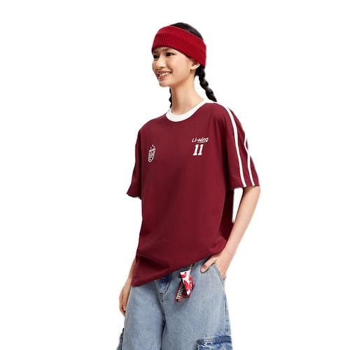 Li Ning LiNing Sports Life Collection T Shirt Unisex Bicycle Red AHSV987-4