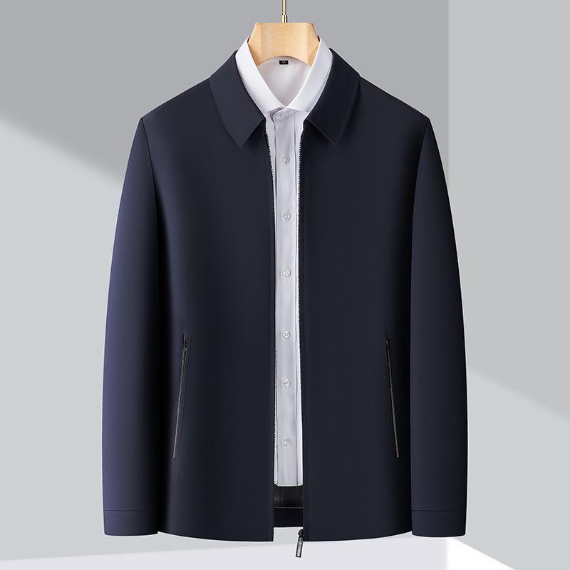 2025 Spring Men's Business Casual Lapel Jacket - Middle-aged Dad Wear