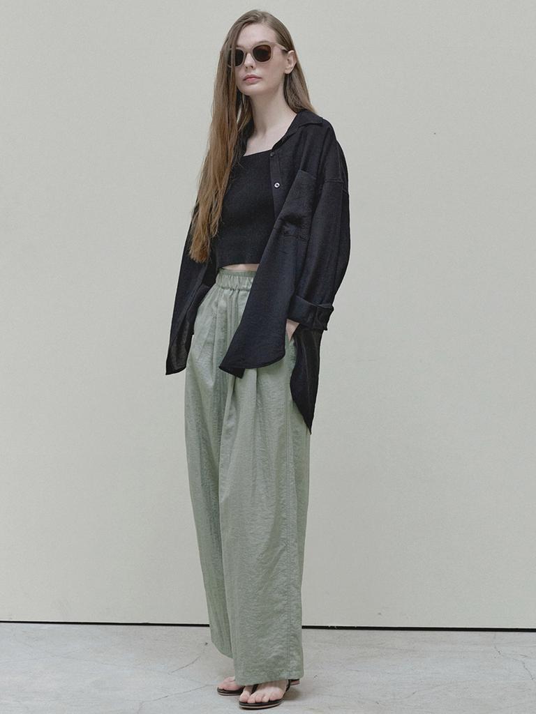 Avang Summer Wide Banding Pants - Khaki