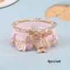 Bohemian Ethnic Wind Wing Pendant Multi-Layer Elastic Rope Beaded Bracelet Wing Pendant Bracelet
