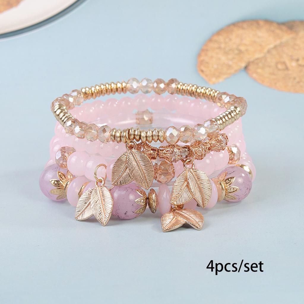 Bohemian Ethnic Wind Wing Pendant Multi-Layer Elastic Rope Beaded Bracelet Wing Pendant Bracelet