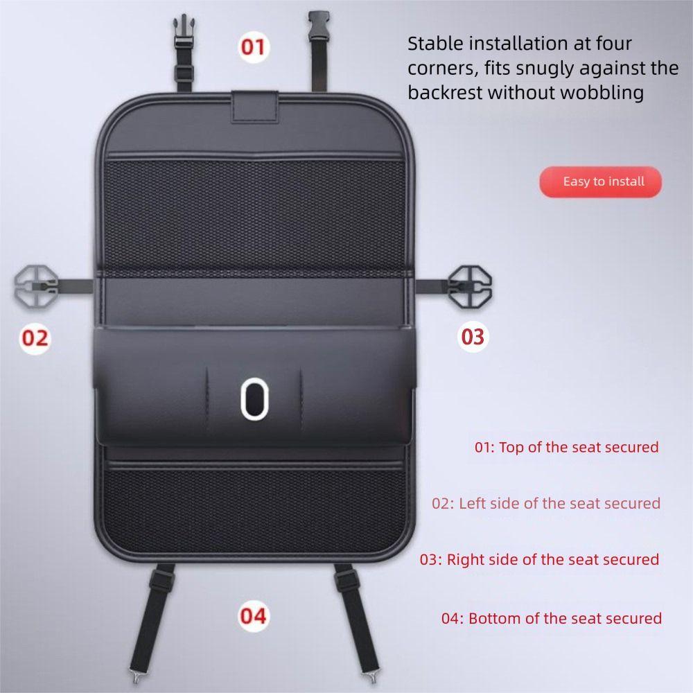 with Foldable Tray Backseat Storage Bag Seat Anti Kick Guard  Car Interior Accessories