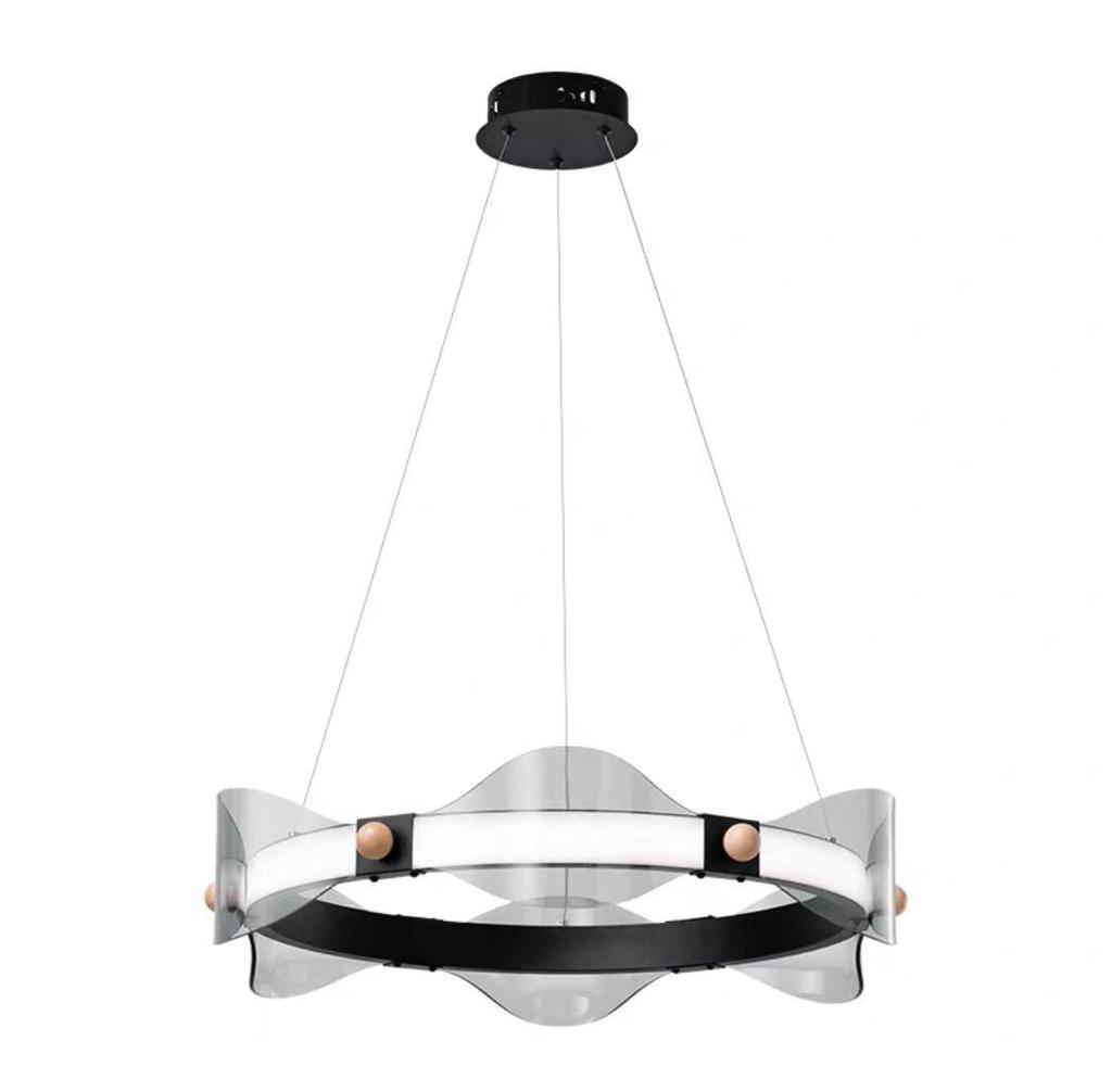 Nordic Minimalist Glass Ring Pendant Light for Living Rooms, Bedrooms, Studies, Showrooms, and Restaurants.