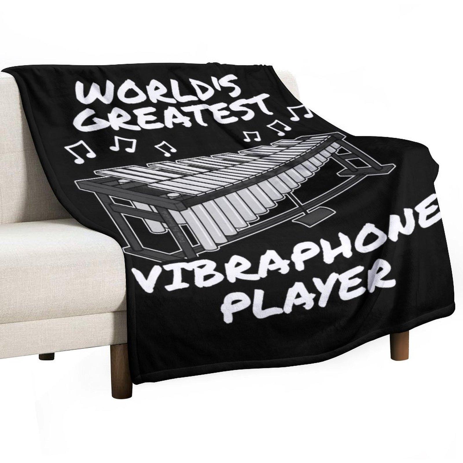 World s Greatest Vibraphone Player Vibraphonist Percussionist Musician Throw Blanket warm for winter Beach Hair Blankets 30x40in