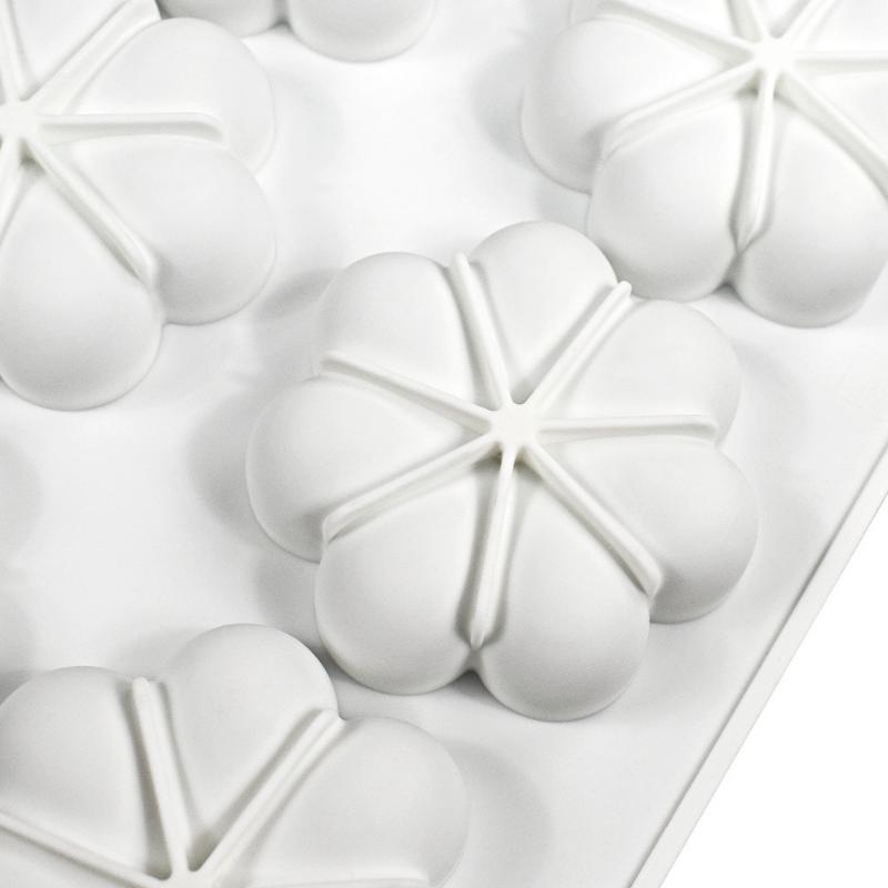 8 Cavities 3D Flower Silicone Cake Mold Mousse Jelly Chocolate Pudding Cake Decorating Tools Kitchen Baking Gadgets