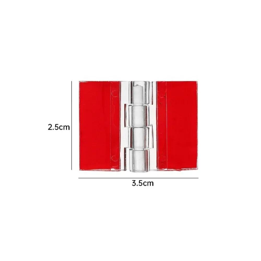 New Self-Adhesive Folding Hinge Transparent DIY Door Hinges Acrylic Fixing Hinge for Cabinet Drawer Jewelry Boxes