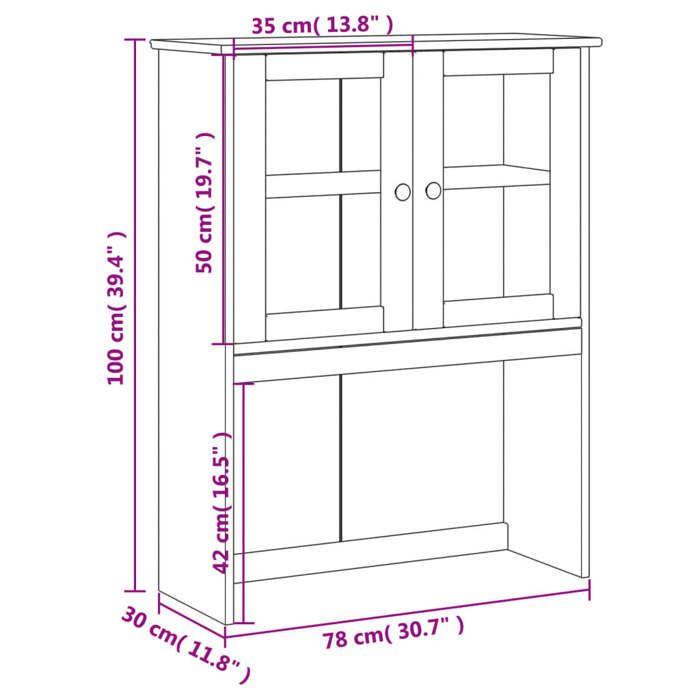 VidaXL Dessus de commode VIGO blanc 78x30x100 cm bois massif de pin 353206