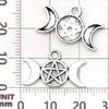 Mixed 15 Silver Alloy Star Pendants & Charms for DIY Bracelets & Necklaces