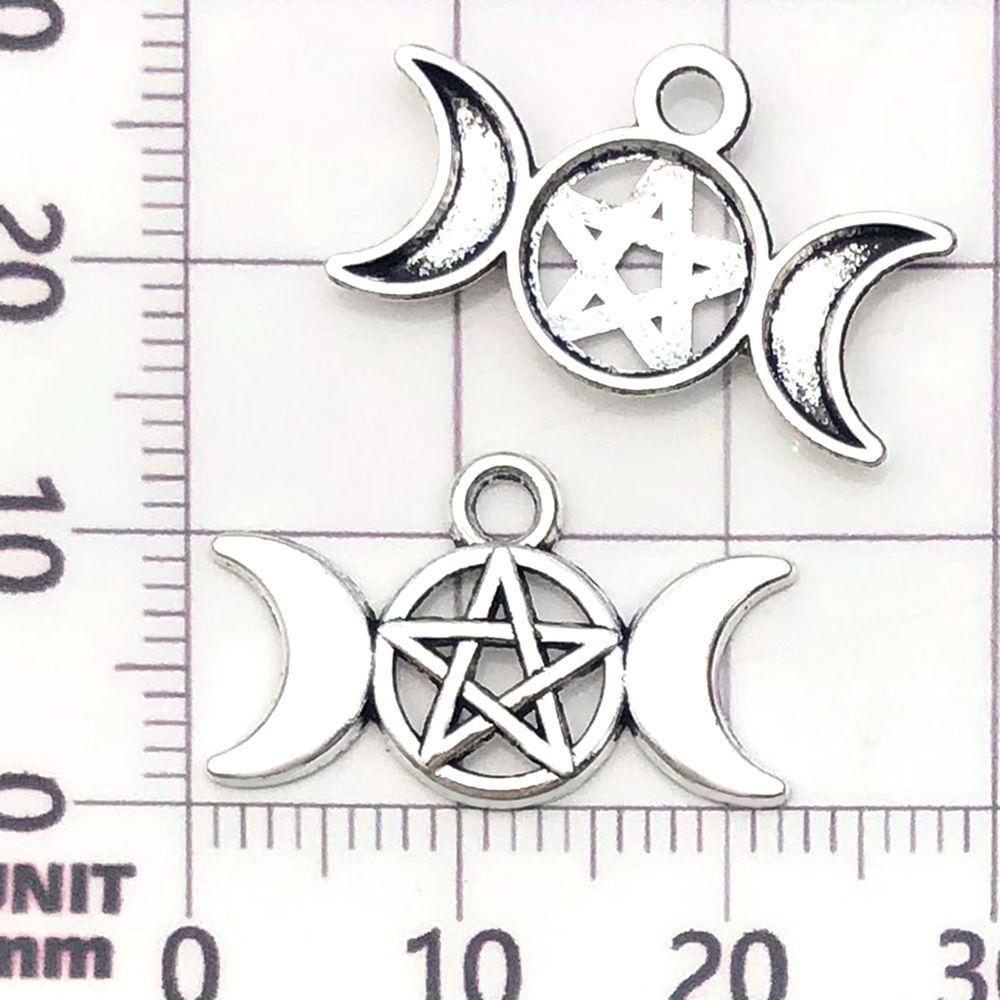Mixed 15 Silver Alloy Star Pendants & Charms for DIY Bracelets & Necklaces