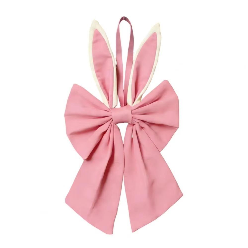 Creative Multi-colored Bunny Ear Bow Soft Multi-purpose Wreath Bow Cute Polyester Easter Hanging Item Holiday Celebration