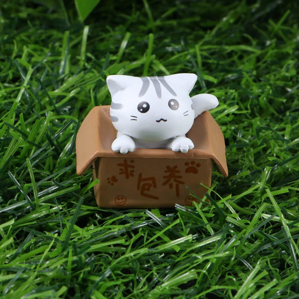Decoration Cute Kitten Ornament Crafts Cartoon Car Figurine Poor Box Cat Kitty Model Small Statue
