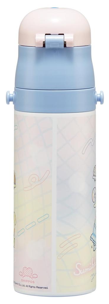 Skater Water Direct Sumikkogurashi Dreaming Stainless Sports Water Kids' Bottle, 470ml, Drink, Tails, Girls' Design, Insulated, Steel, Lightweight,