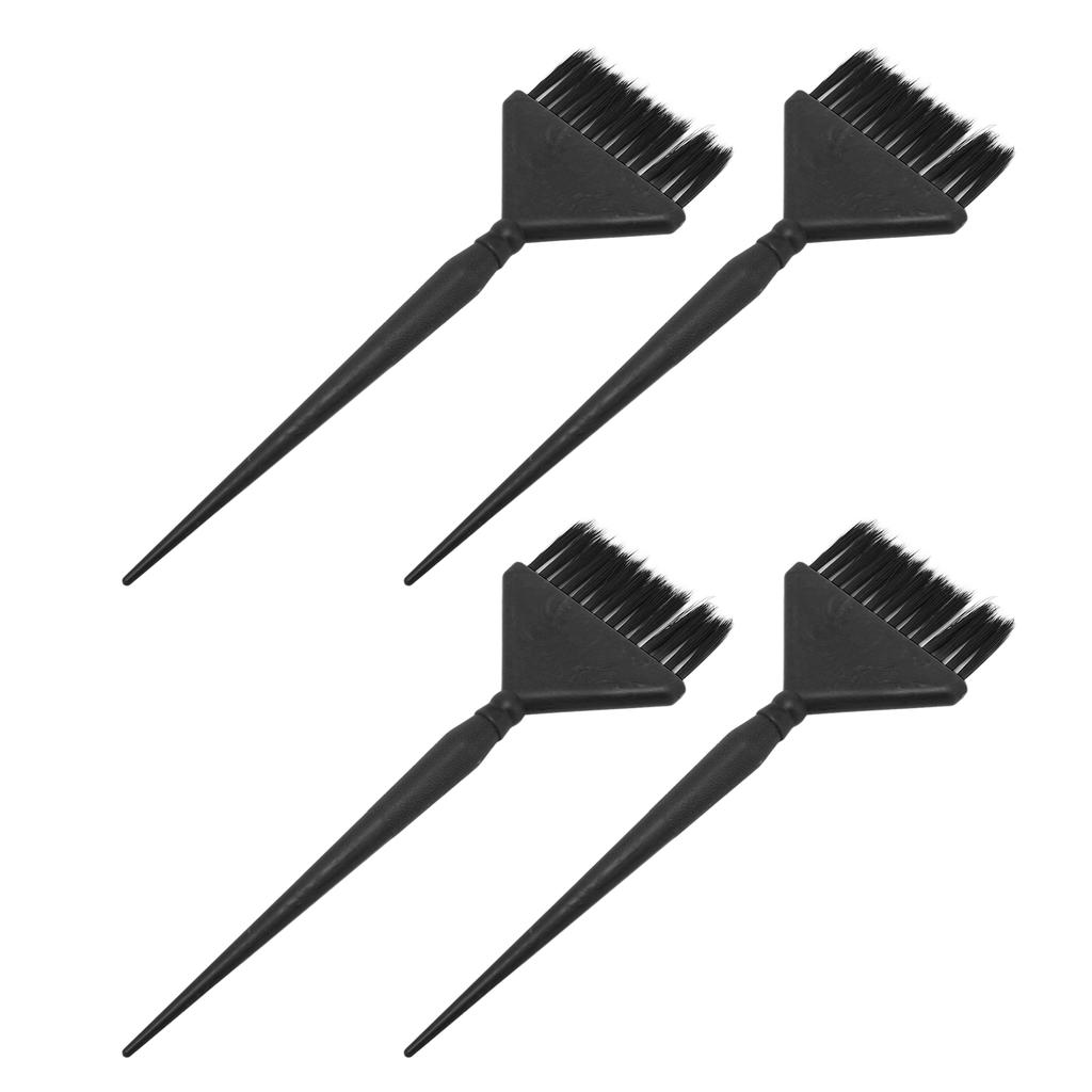 4PCS Wide Hair Dye Brus Portable Stiff Bristle Pointed Tail Even Coloring Hair Dye Tint Brush for Barber Black