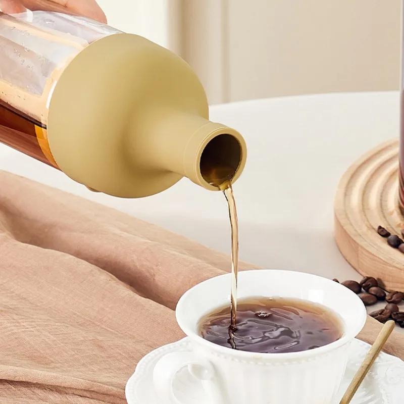 500ml Cold Brew Coffee Pot High Borosilicate Glass Household Cold Brew Bottle Cold Brew Fruit Tea Kettle for Home Use Coffee Pot